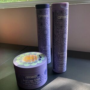 Amika Bust Your Brass Purple Shampoo, Conditioner, and Mask Set - NEW!!